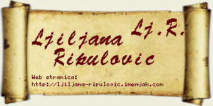 Ljiljana Ripulović vizit kartica